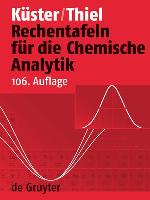 cover image of Rechentafeln für die Chemische Analytik